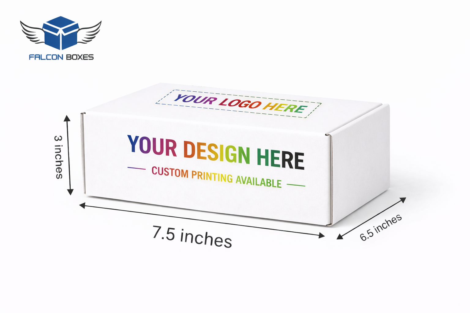 (7.5x6.5x3) White Mini Shipper E-Commerce Box