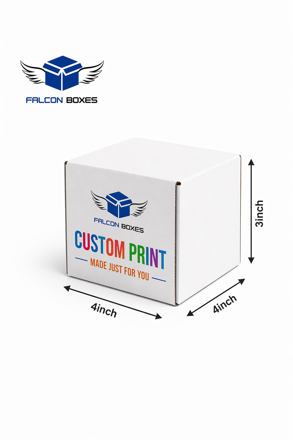 (4x4x3) White Mini Cube E-Commerce Box