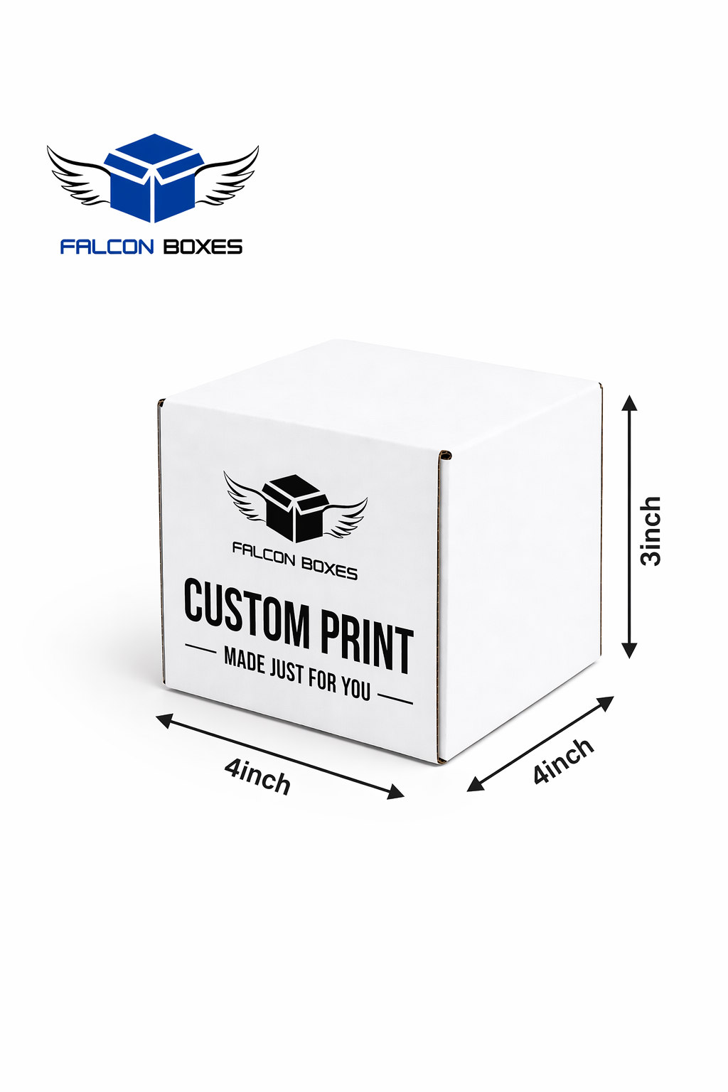 (4x4x3) White Mini Cube E-Commerce Box