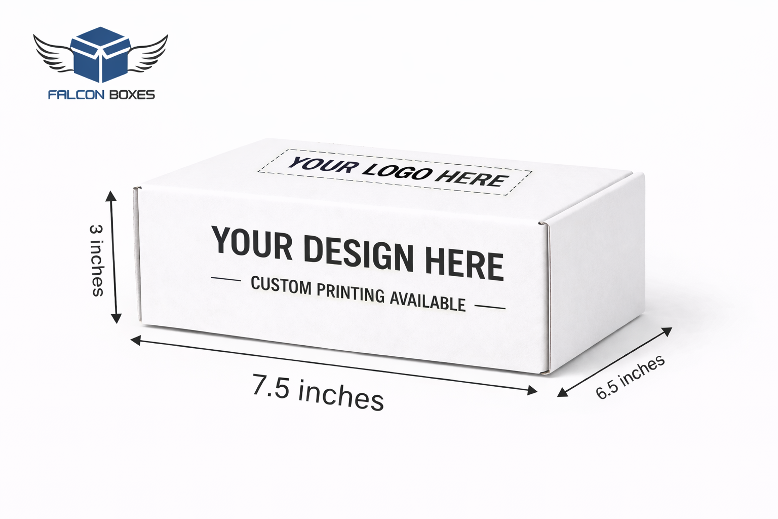(7.5x6.5x3) White Mini Shipper E-Commerce Box