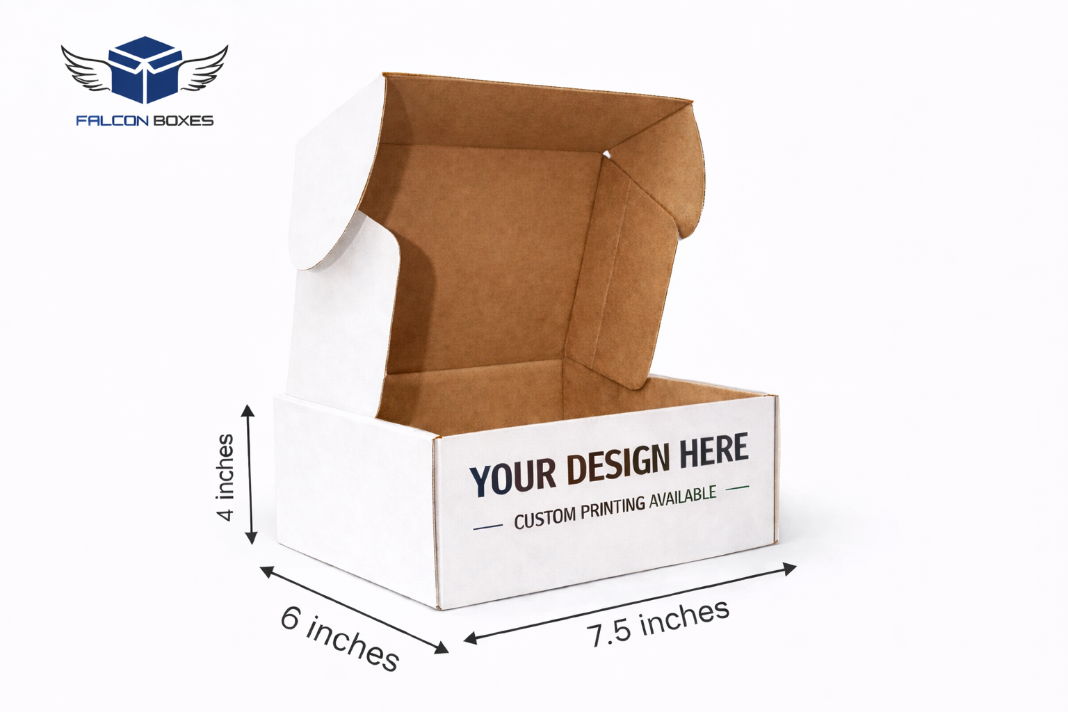 (7.5x6x4) White Small E-Commerce Box