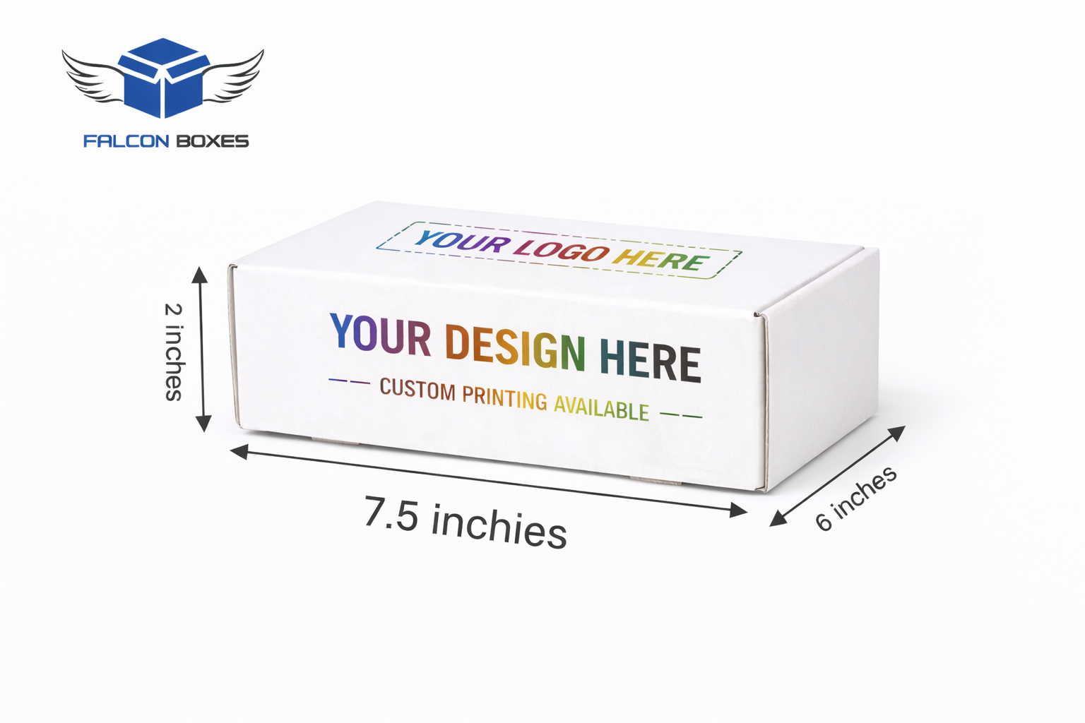 (7.5x6x2) White Mini E-commerce Box