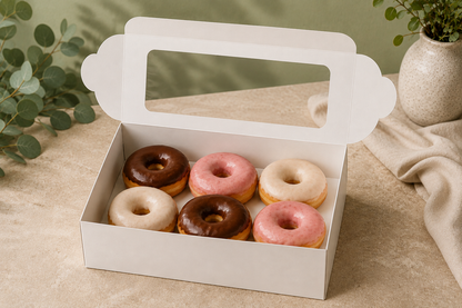 Brownie & Donut Box - 9.5"x6.5"x4" with Window