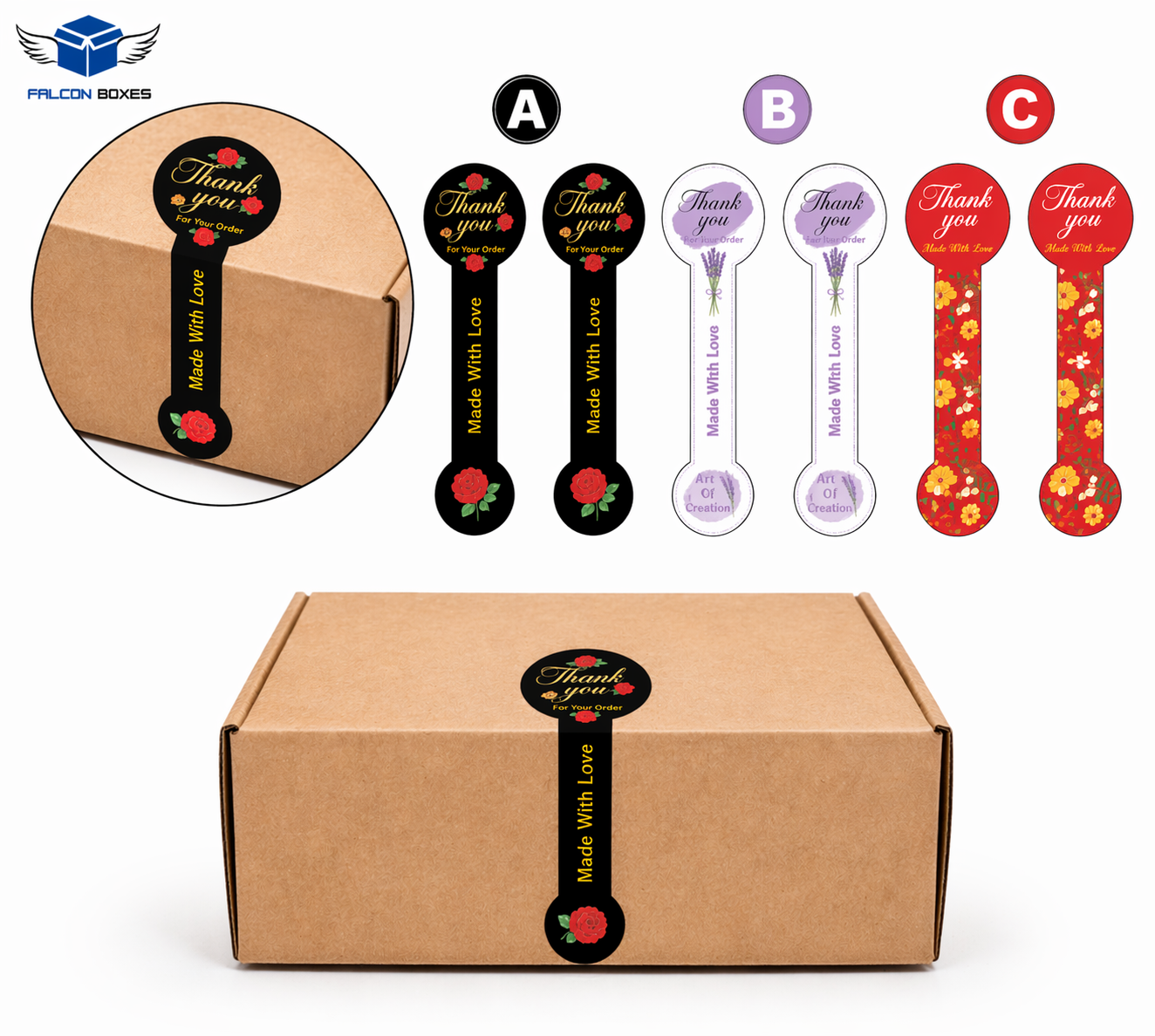 50 Pieces Box Sealing Stickers