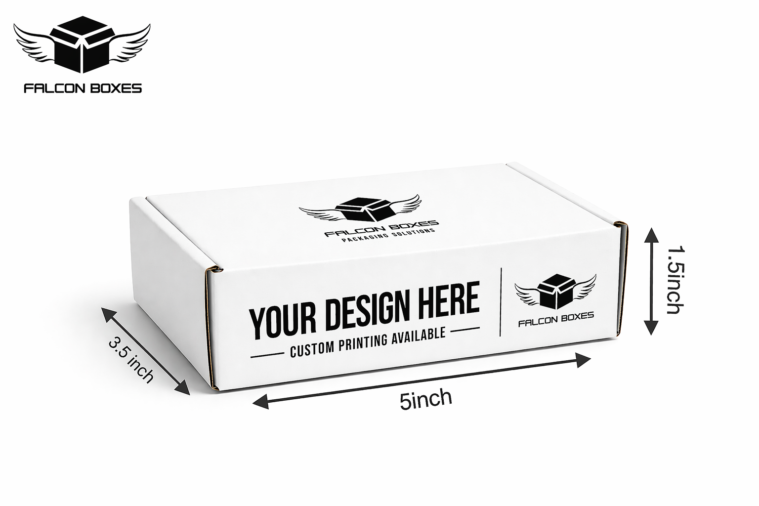 (5x3.5x1.5) White Jewellery or Wallet E-Commerce Box