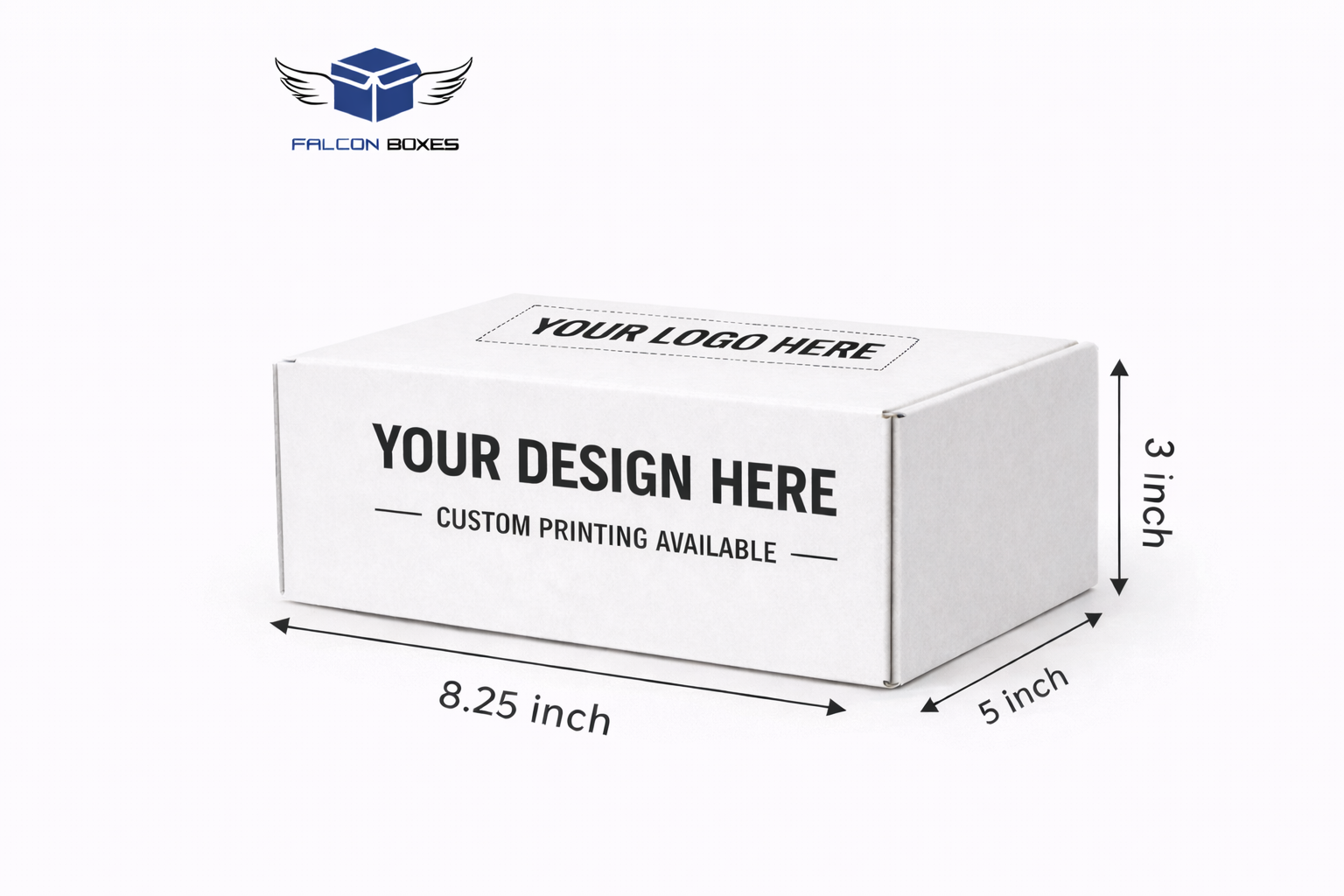 (8.25x5x3) White Pro Pack E-Commerce Box